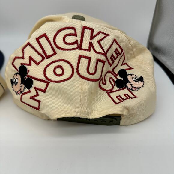 Vintage 90s Mickey Mouse Disney Snapback Embroidered Baseball Cap Lot of 2 - Picture 7 of 15